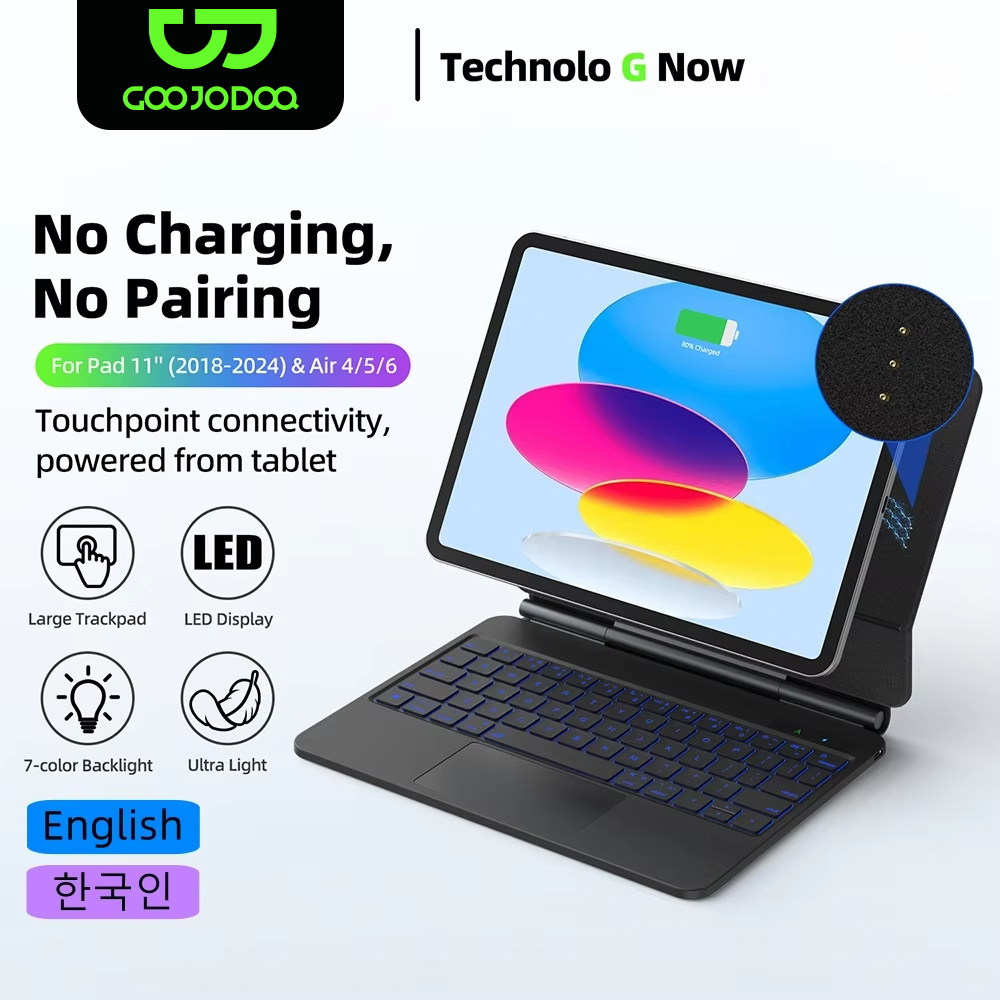 Tablet Accessories Choice Store - Smart Pogo Pin-toetsenbordhoes voor iPad Air