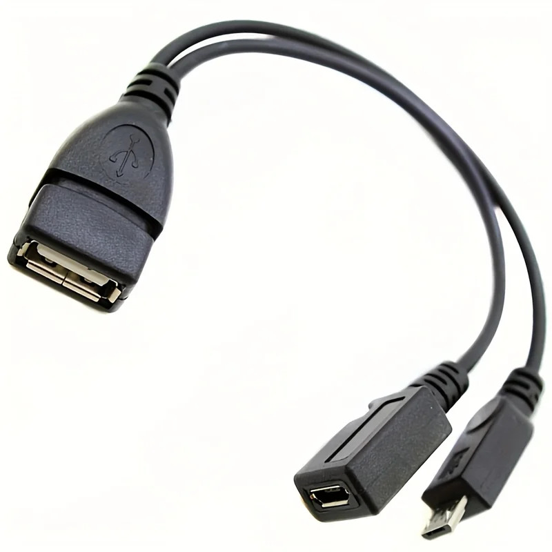 Tablet Tech Accessories - 2-in-1 OTG USB naar micro-USB-splitteradapter voor