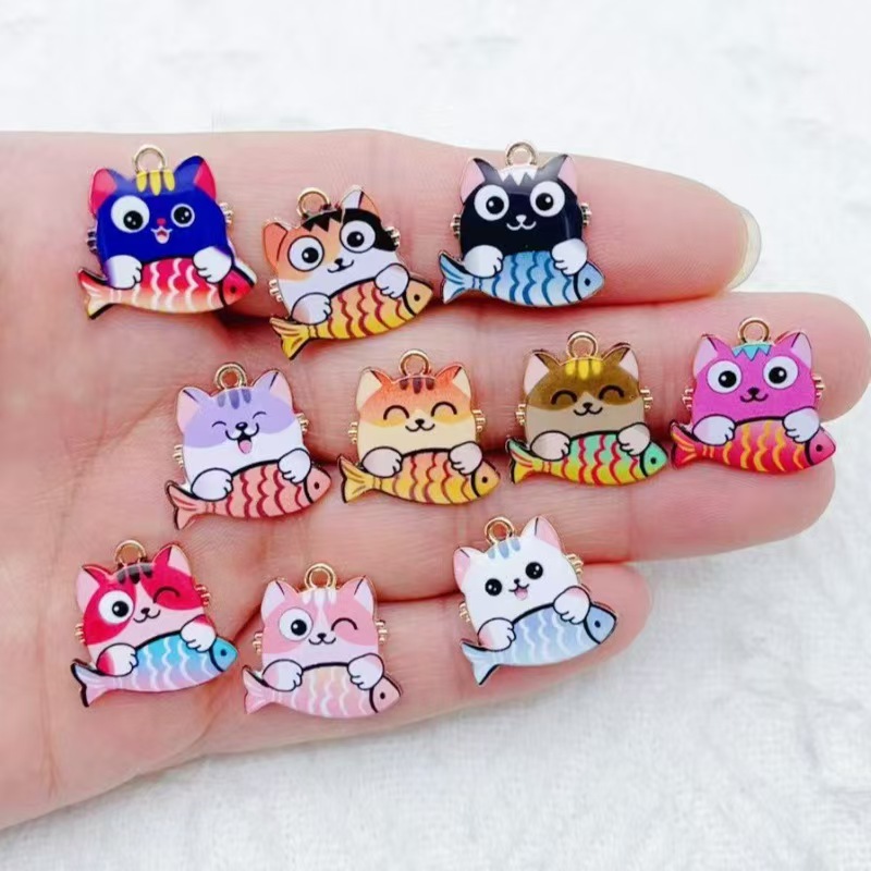 Mobile & Tablet Accessories - 10 stuks grensoverschrijdende cartoon schattige legering