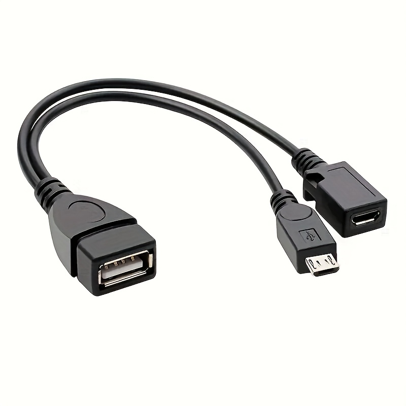 Tablet Tech Accessories - 2-in-1 OTG USB naar micro-USB-splitteradapter voor