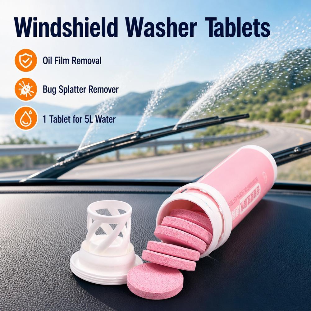 Tablet Accessories For Car - Auto-ruitreiniger bruistabletten verwijdert insectenresten, vuil, oliefilm,