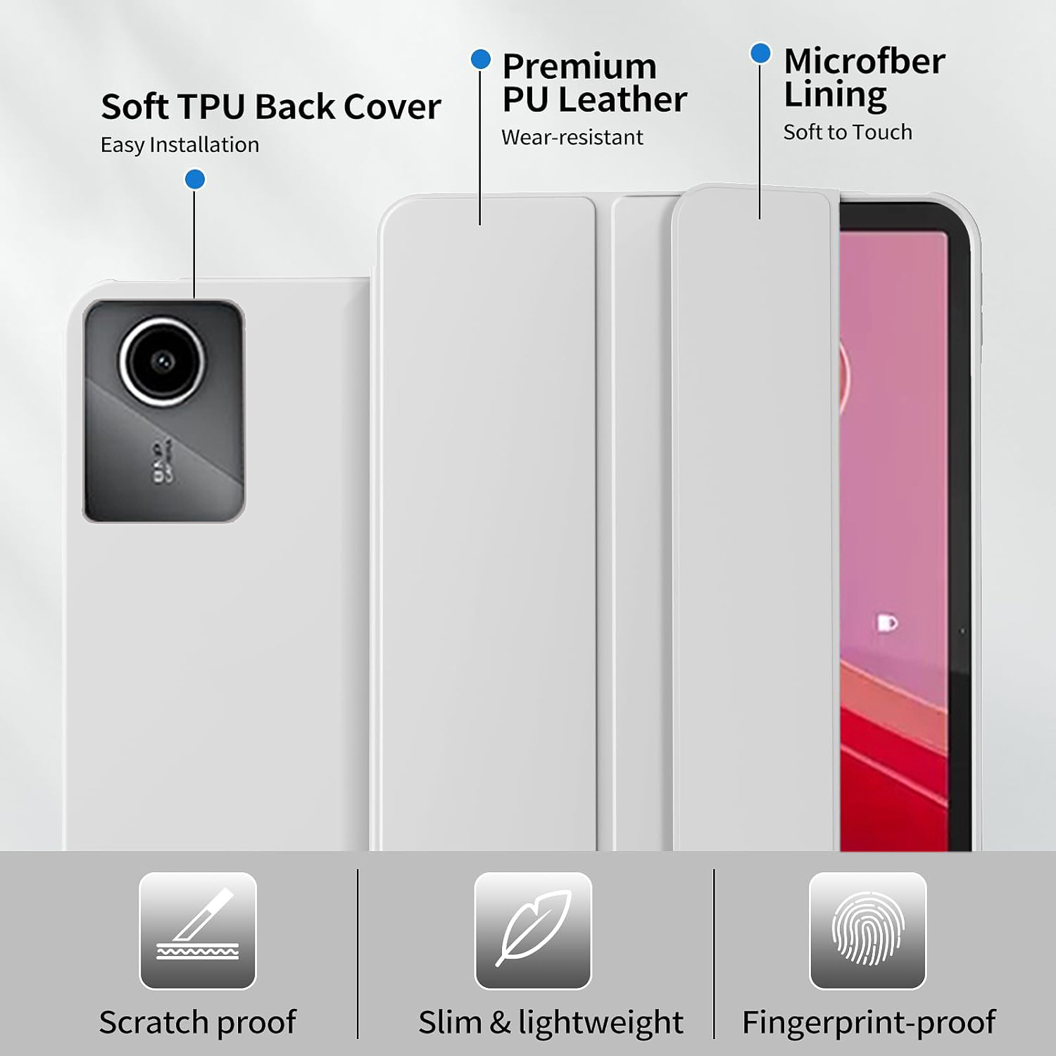 Drievoudig opvouwbare flipcase - Lenovo Tablet M11 Accessories recensie en prijs