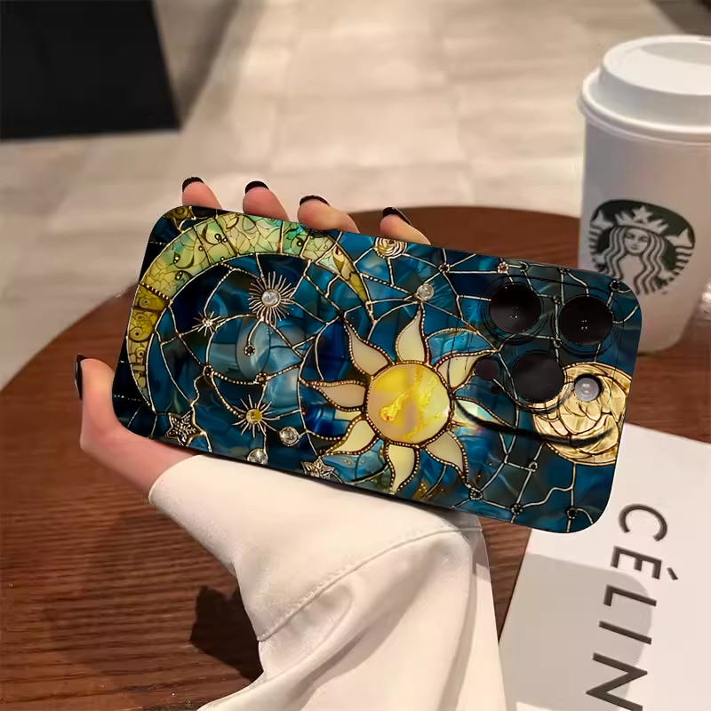 Esthetische zon-maan print tel - Tablet Accessories Aesthetic recensie en prijs