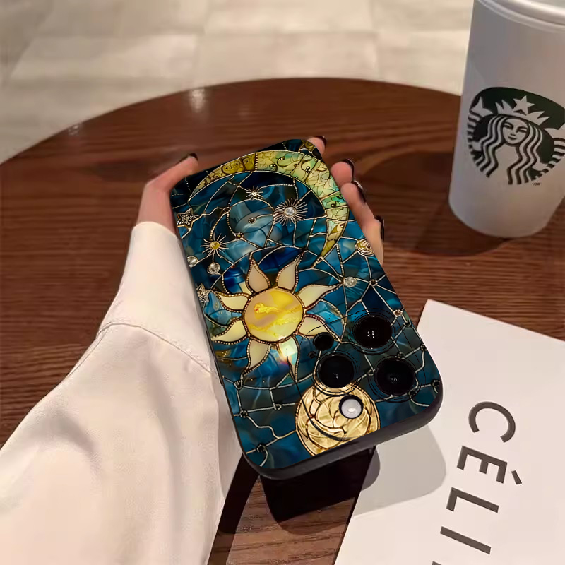 Esthetische zon-maan print tel - Tablet Accessories Aesthetic recensie en prijs